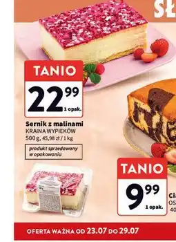 Intermarche Sernik z malinami KRAINA WYPIEKÓW oferta