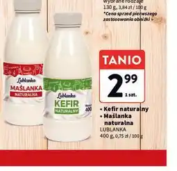 Intermarche Kefir naturalny / Maślanka naturalna Lublanka oferta