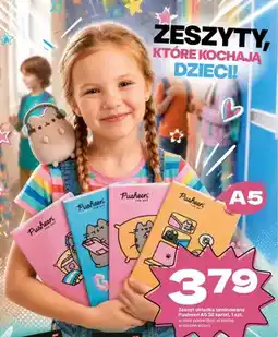 Twój Market Zeszyt okładka laminowana Pusheen A5 32 kartki w linie podwójna oferta