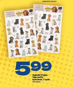 Twój Market Naklejki Puppy Sign puffy Interdruk oferta