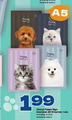 Twój Market Zeszyt A5 Puppy Sign Interdruk 16 kartek oferta