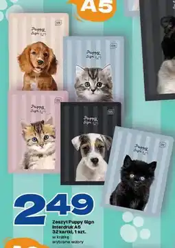 Twój Market Zeszyt A5 Puppy Sign Interdruk 32 kartki oferta