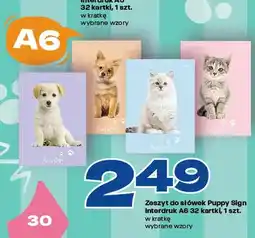 Twój Market Zeszyt do słówek A6 Puppy Sign Interdruk 32 kartki oferta