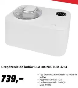 Media Markt Urządzenie do lodów Clatronic ICM 3784 oferta