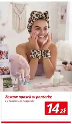 KiK Zestaw opasek w panterkę z 2 opaskami na nadgarstki oferta