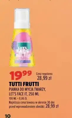 Drogerie Natura Pianka do mycia twarzy Tutti Frutti Let's Face It oferta