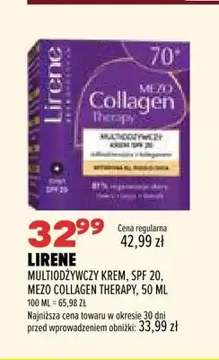 Drogerie Natura Multiodżywczy krem SPF 20 Lirene Mezo Collagen Therapy oferta