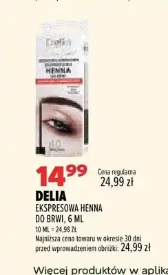 Drogerie Natura Ekspresowa henna do brwi Delia oferta