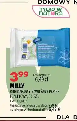 Drogerie Natura Rumiankowy nawilżany papier toaletowy Milly oferta