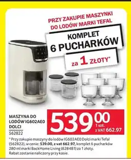 Selgros Maszyna do lodów Tefal IG602AE0 Dolci oferta