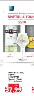 Kaufland Zestaw wermut Martini Bianco + tonik Schweppes oferta