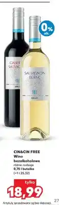 Kaufland Wino bezalkoholowe Cin&Cin Free Sauvignon Blanc oferta