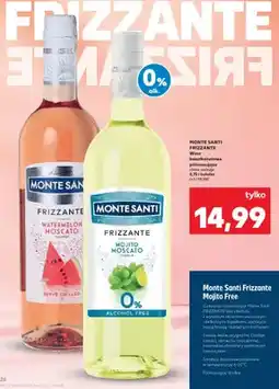 Kaufland Wino bezalkoholowe półmusujące Monte Santi Frizzante Watermelon Moscato oferta