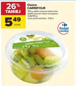 Carrefour Owoce mix jabłko-ananas-melon-kiwi Carrefour oferta