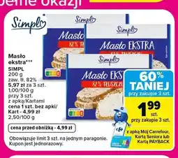 Carrefour Masło ekstra SIMPL oferta