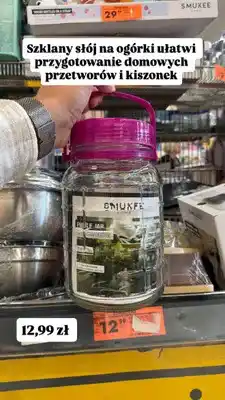 Biedronka Szklany słój na ogórki Smukee Home oferta