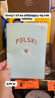 Biedronka Zeszyt przedmiotowy A5 Polski oferta
