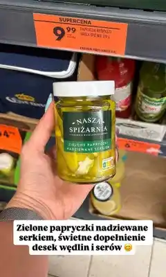 Biedronka Zielone papryczki nadziewane serkiem Nasza Spiżarnia oferta