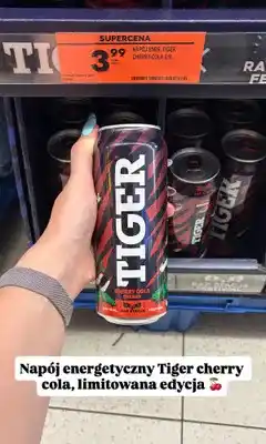 Biedronka Napój energetyczny Tiger Cherry Cola oferta