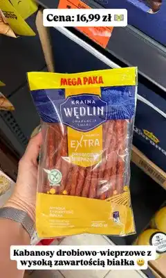 Biedronka Kabanosy Extra drobiowo-wieprzowe Kraina Wędlin oferta