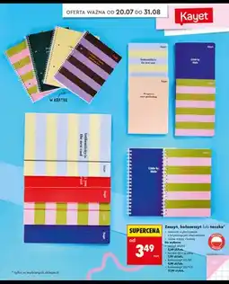Biedronka Kołozeszyt B5/100 Kayet oferta