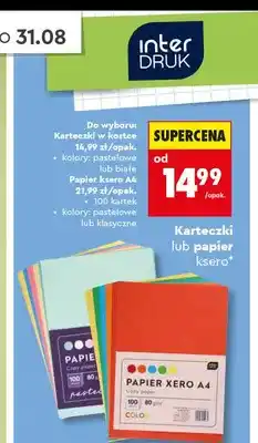 Biedronka Papier ksero A4 Interdruk oferta