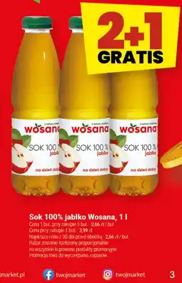 Twój Market Sok 100% jabłko Wosana oferta