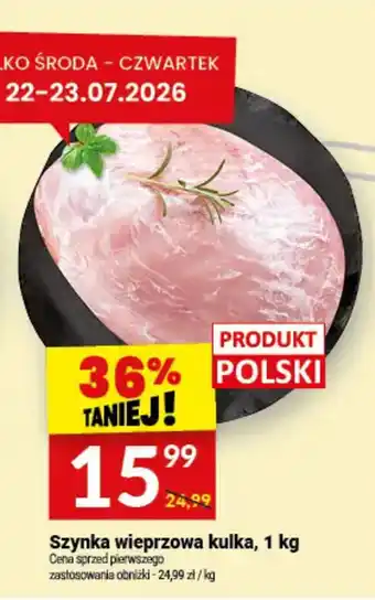 Twój Market Szynka wieprzowa kulka oferta