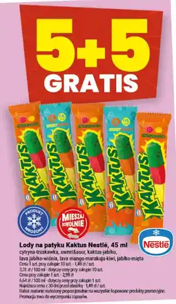 Twój Market Lody na patyku Kaktus Nestlé oferta