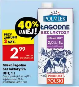 Twój Market Mleko Łagodne bez laktozy 2% UHT oferta