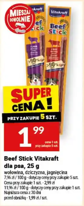 Twój Market Beef Stick Vitakraft oferta