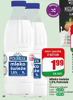 Dino Mleko świeże 1,5% Polmlek oferta