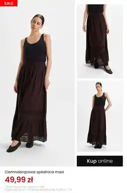 Top Secret Spódnica maxi ciemnobrązowa oferta