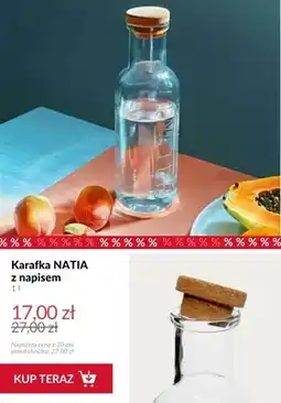 Homla Karafka NATIA z napisem oferta