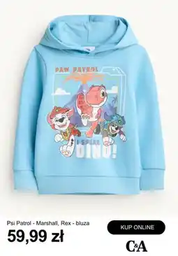C&A Bluza dziecięca z kapturem Psi Patrol Marshall Rex oferta