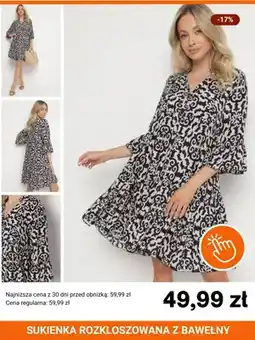 Born2be Sukienka rozkloszowana z bawełny Born2be oferta