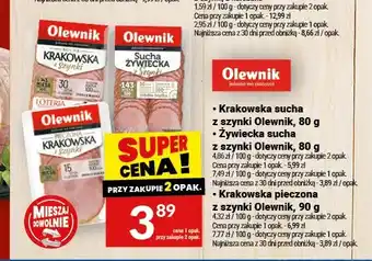 Twój Market Krakowska sucha z szynki Olewnik oferta
