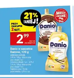 Twój Market Serek homogenizowany Danio o smaku czekoladowo-orzechowym Danone oferta