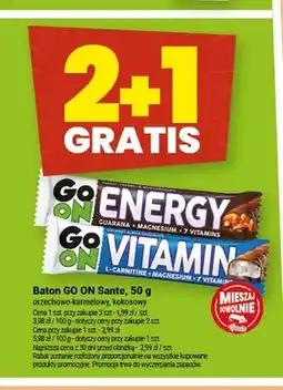 Twój Market Baton orzechowo-karmelowy GO ON Sante oferta