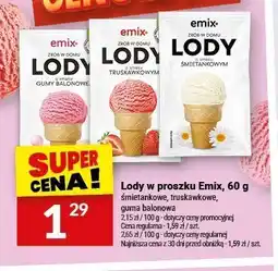 Twój Market Lody w proszku Emix truskawkowe oferta