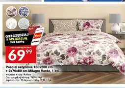 Twój Market Pościel satynowa Milagro Verde 160x200 cm + 2x70x80 cm oferta
