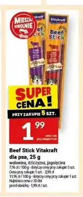 Twój Market Przysmak dla psa Beef Stick Vitakraft wołowina oferta