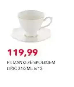 Nela Filiżanki ze spodkiem Liric 210 ml 6/12 oferta