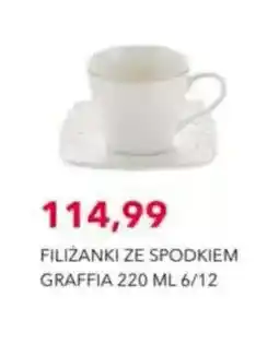 Nela Filiżanki ze spodkiem Graffia 220 ml 6/12 oferta