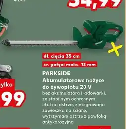 Kaufland Akumulatorowe nożyce do żywopłotu 20V Parkside oferta