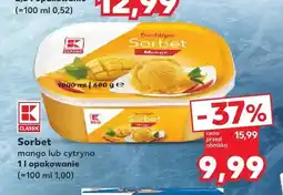 Kaufland Sorbet cytryna K-Classic oferta