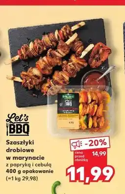 Kaufland Szaszłyki drobiowe w marynacie z papryką i cebulą Let's BBQ oferta