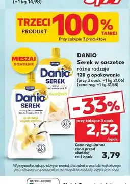 Kaufland Serek w saszetce Danone Danio oferta