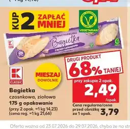 Kaufland Bagietka czosnkowa K-Classic oferta