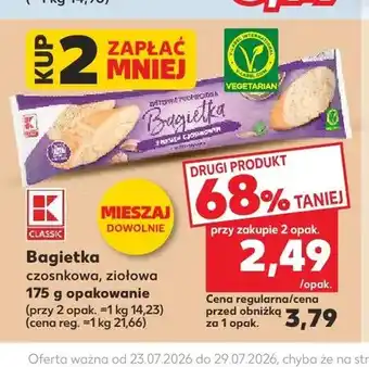 Kaufland Bagietka czosnkowa K-Classic oferta
